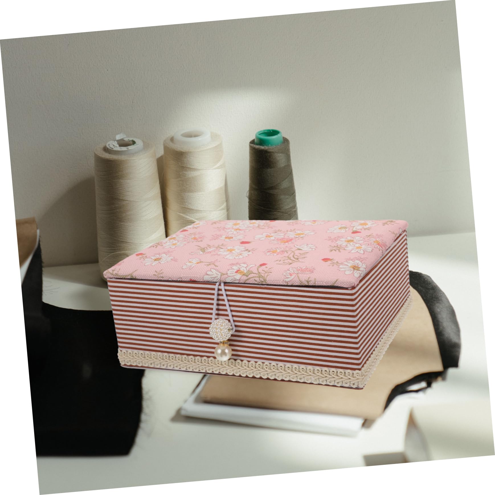 SEWACC 4piezas Caja De Costura Portátil Para y Alfileres Organizador De Tela Diseño Elegante Para Manualidades y Almacenamiento De Accesorios