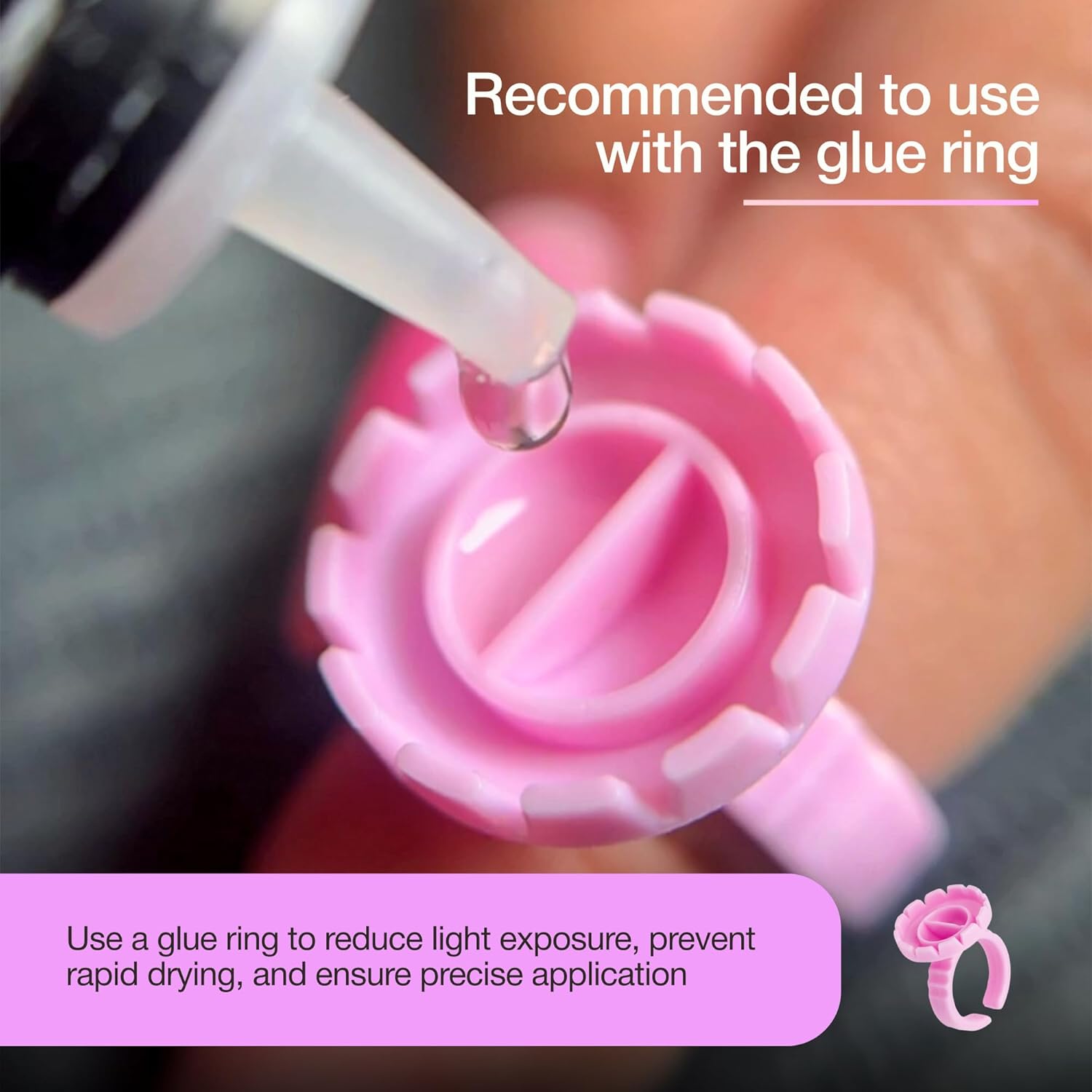 Curacoro UV Eyelash Glue for Professional - Clear UV Light Adhesive for Lash Extensions, 0.5 Sec Fast Drying, Extra Strong Hold Up to 6 Weeks Retention