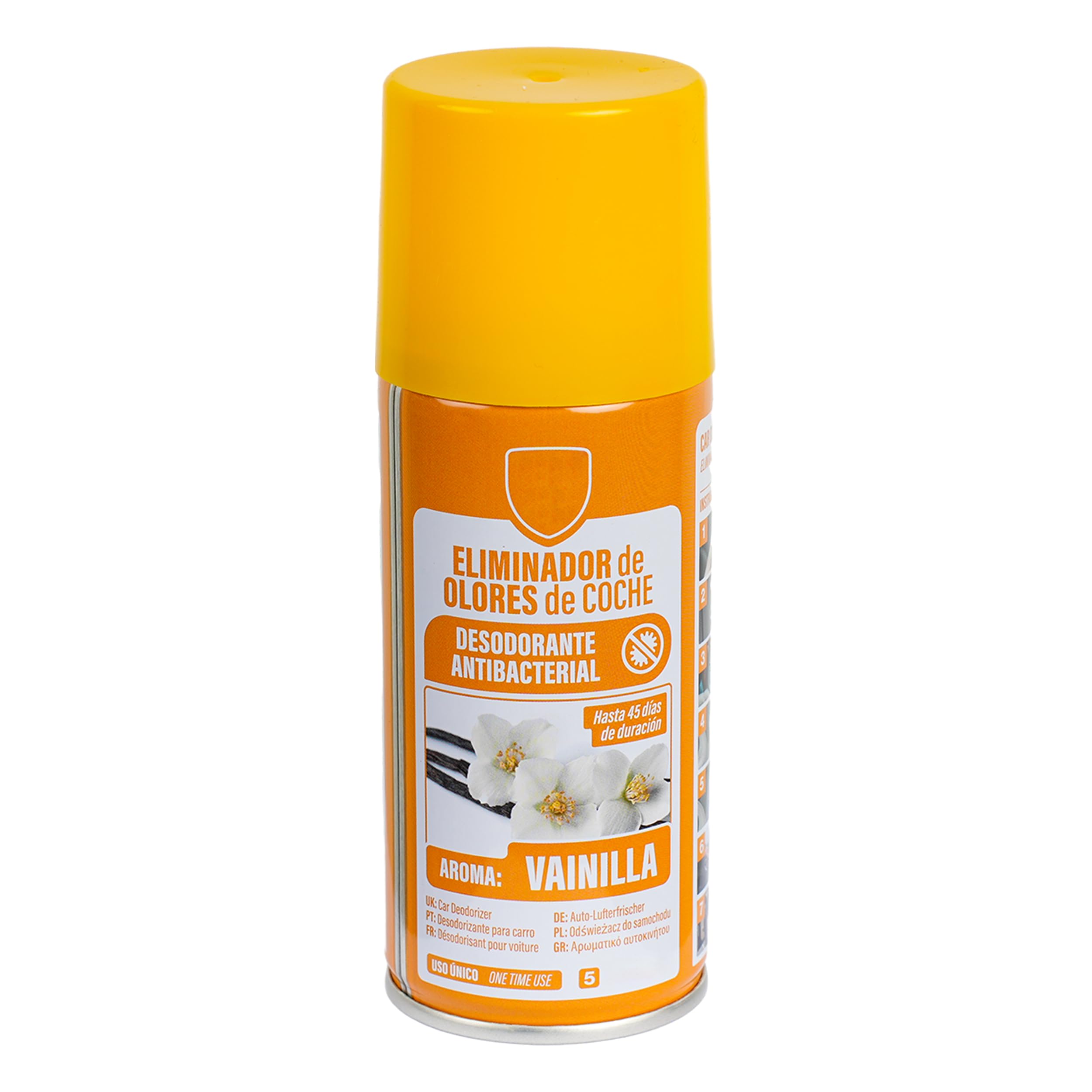 Special Car Odor Eliminator: Eliminates Odors and Moisture, Destroys Fungi and Bacteria, Easy and Fast Use - Fresh and Clean Air in Your Car 150ml, Vanilla Odor - 1 Unit