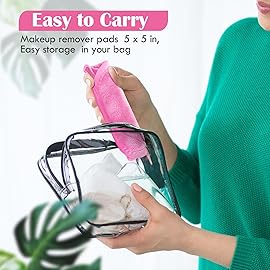 Orighty Makeup Remover Cloths 12 Pack, Makeup Removal Face Cleansing Cloth, Reusable Make-up Remover Pads Remove Instantly Dirt with Just Water, 5 x 5 in (Pink)