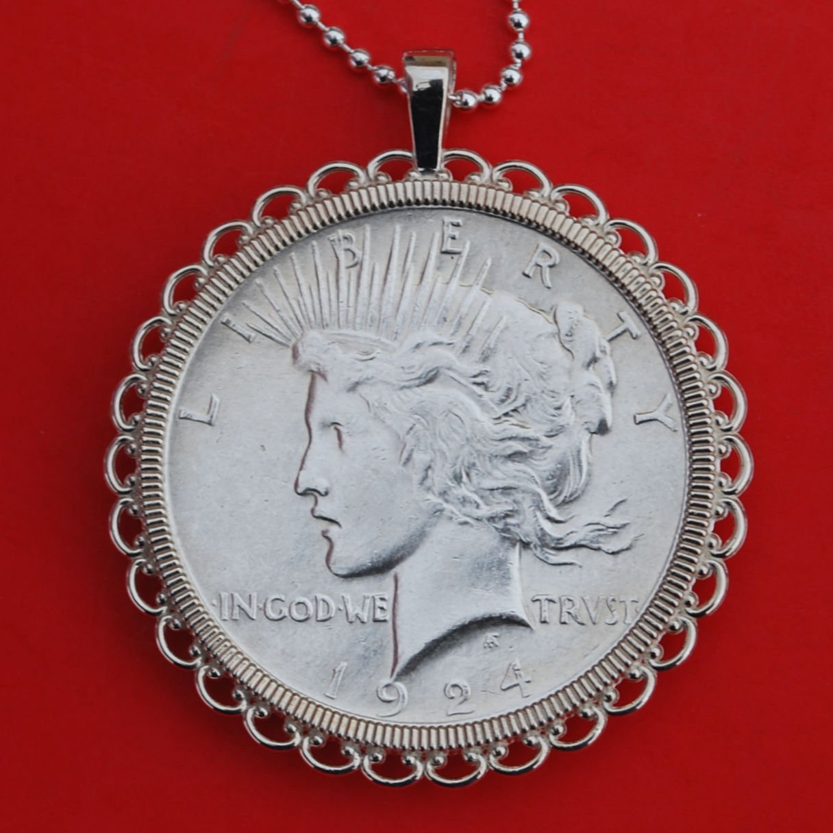silver dollar necklace
