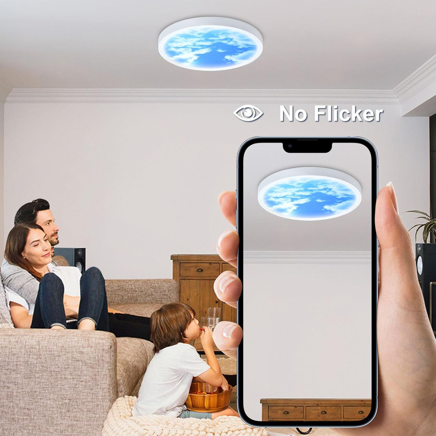 Besseto 4 Pack 12 Inch LED Flush Mount Ceiling Light, 28W 120V 3200Lm 6000K Sky Modern Ceiling Light,Super Bright LED Ceiling Light Fixture for Kitchen/Bedroom/Living Room/Office