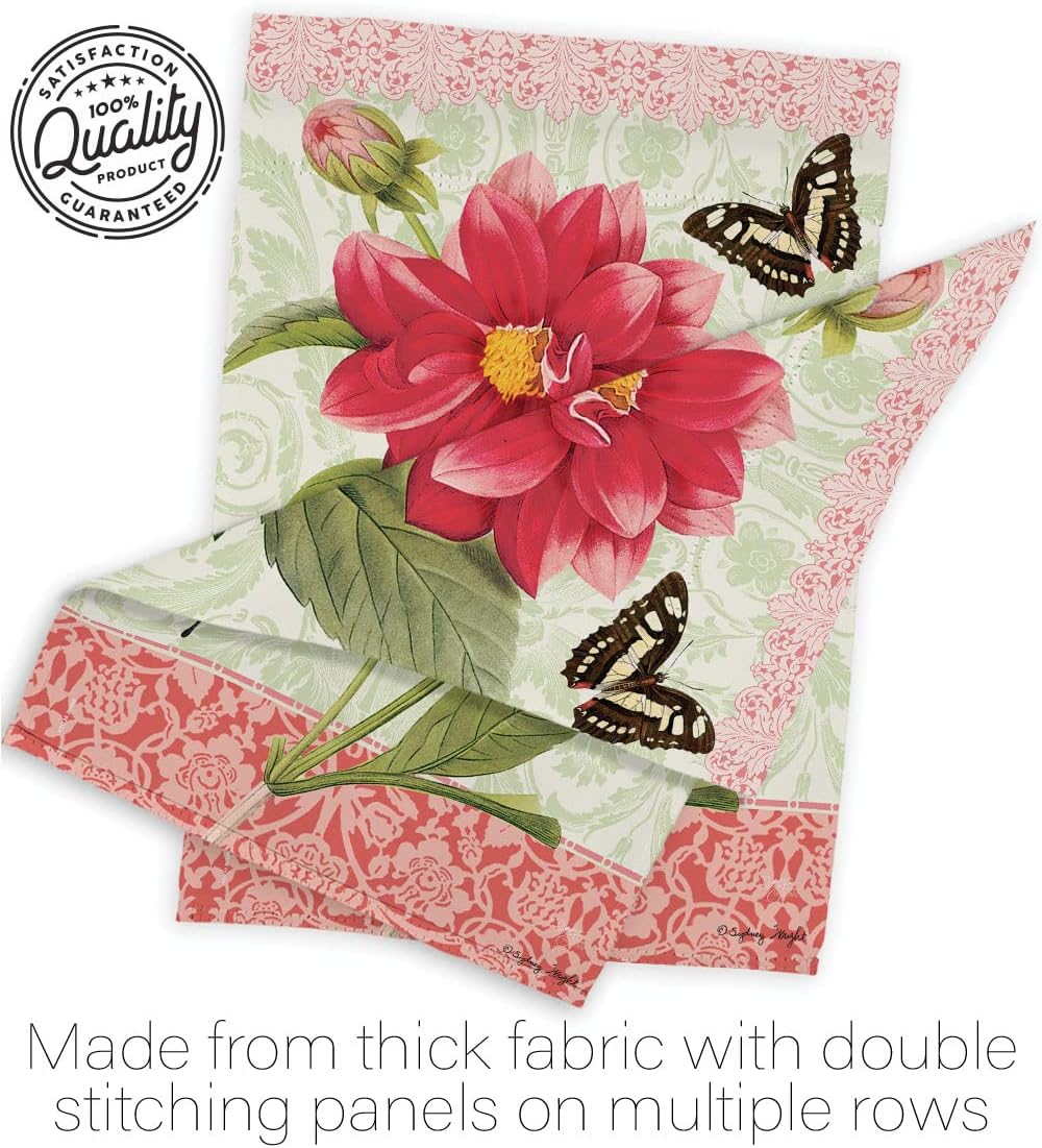 Breeze Decor FL-H-104080-IP Double Dahlia Decorative Vertical House Flag, 28" x 40", Multicolor