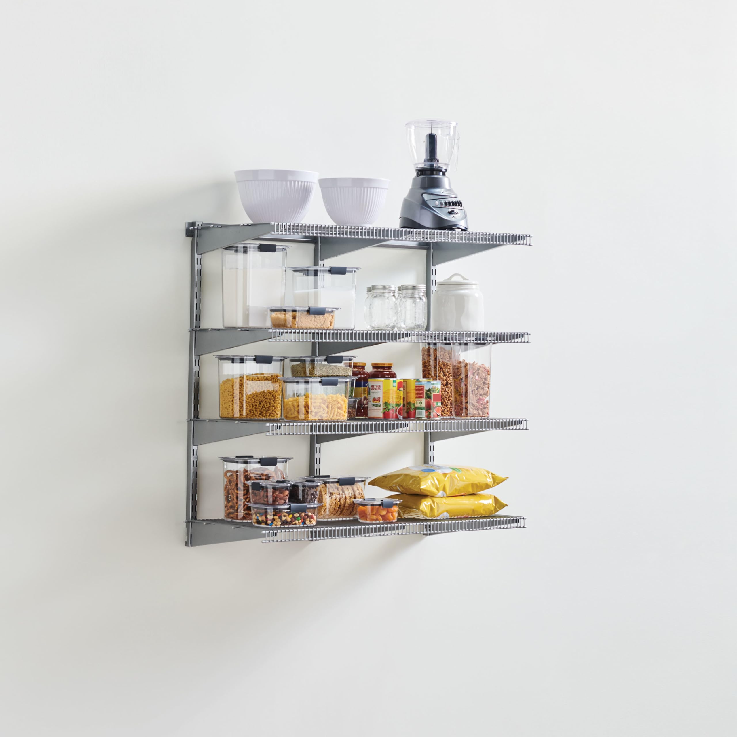Rubbermaid Zestaw do przechowywania spiżarni, srebrny