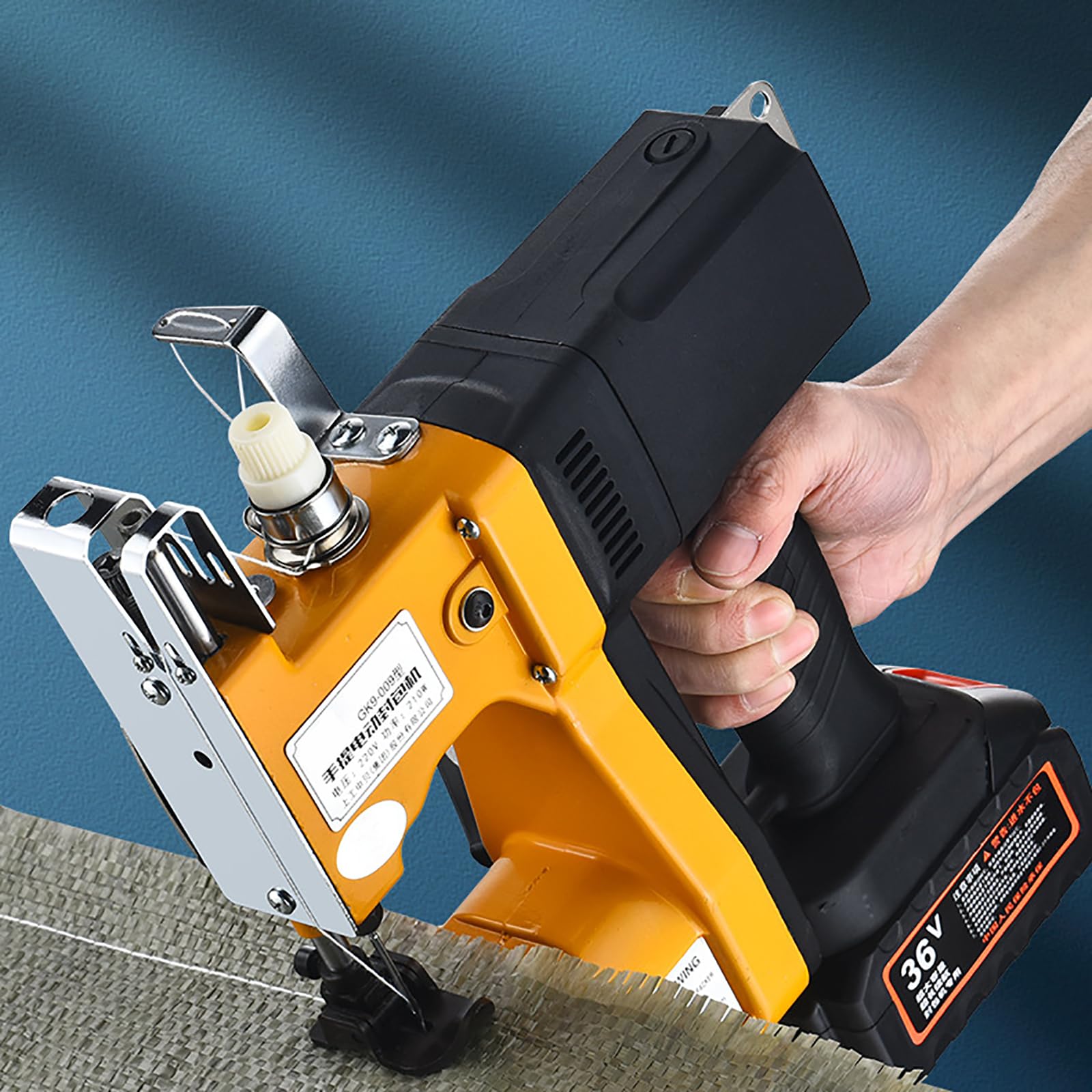 Máquina automática de sellado de bolsas con corte de rosca, puntada ajustable para un embalaje eficiente de varios materiales de bolsas