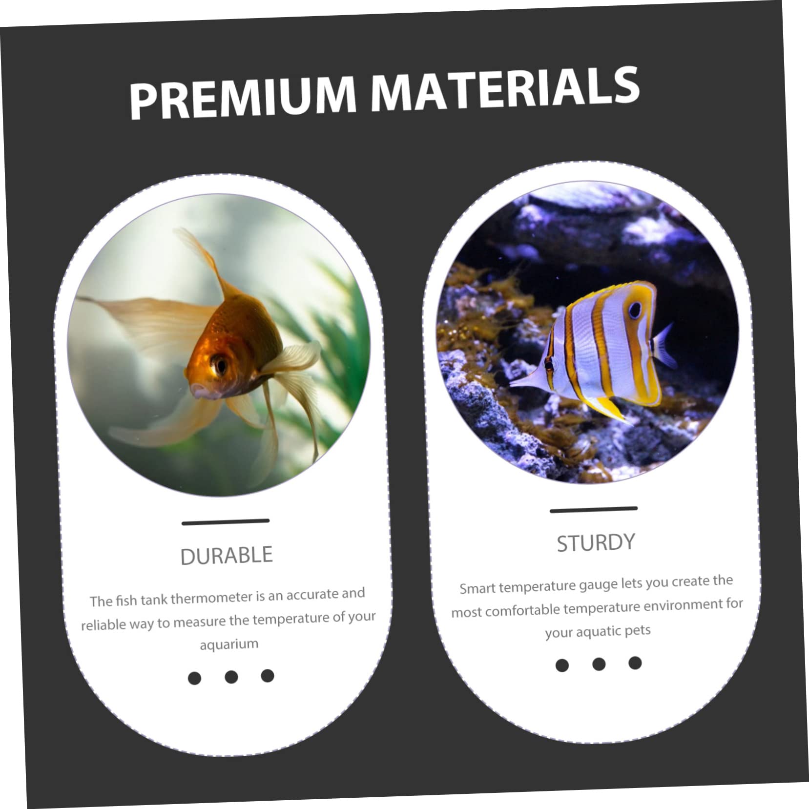 HAPINARY Digital Aquarium Thermometer Precise Temperature Gauge for Fish Tanks Miniature Design for Easy Adhesion Suitable for Freshwater and Saltwater Refresh Rate Every Seconds