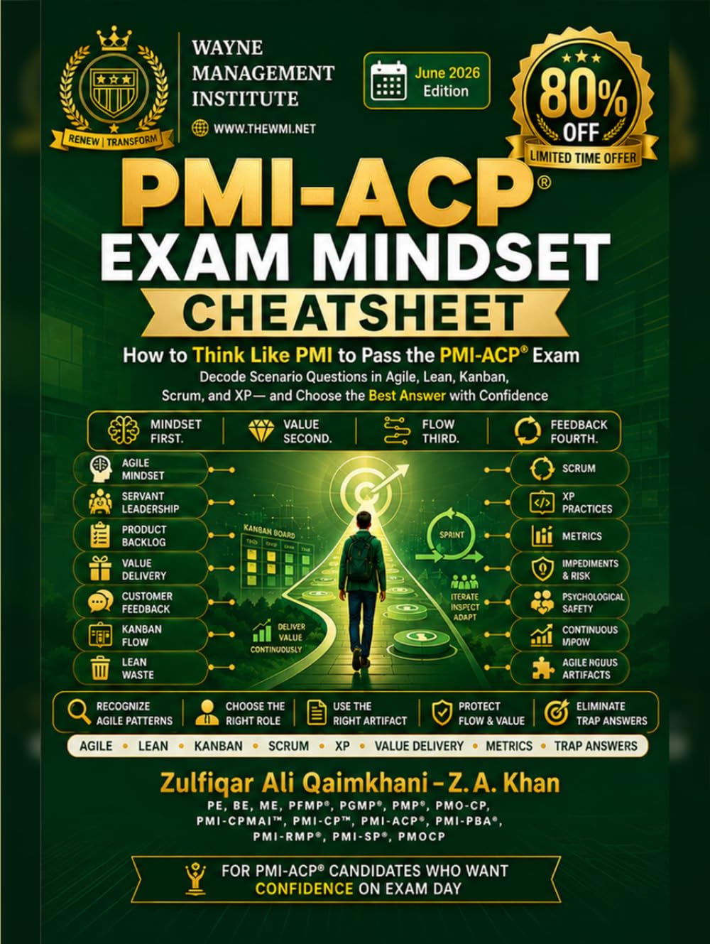 PMI-ACP Exam Mindset Cheat Sheet: “I AM PMP Certified. You can be too — faster, easier, and cost-effective.” Z. A. Khan P.E, BE, ME, PFMP, PGMP, PMP, ... PMOCP) (PMI-ACP Exam Preparation Simplified.)