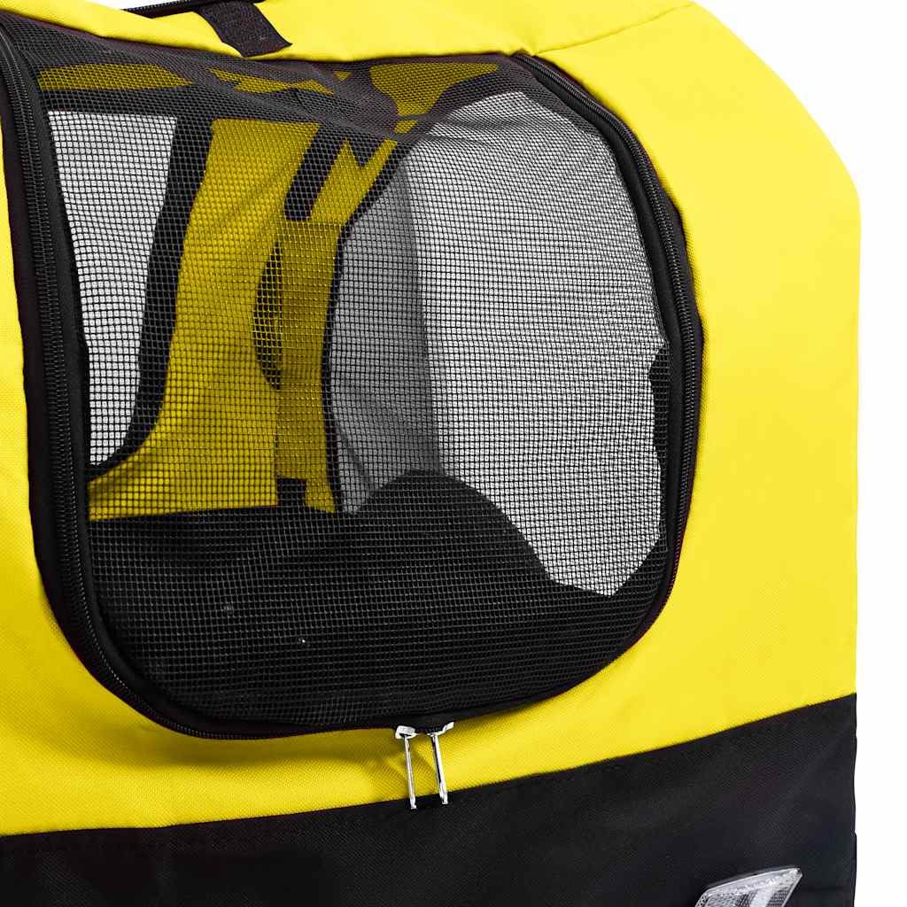 En remolque de bicicleta para perros y cochecitos, carrito de mascotas de tela Oxford con marco de acero, rueda delantera de grado, acoplamiento rápido, plegable para paseo, ciudad y parque