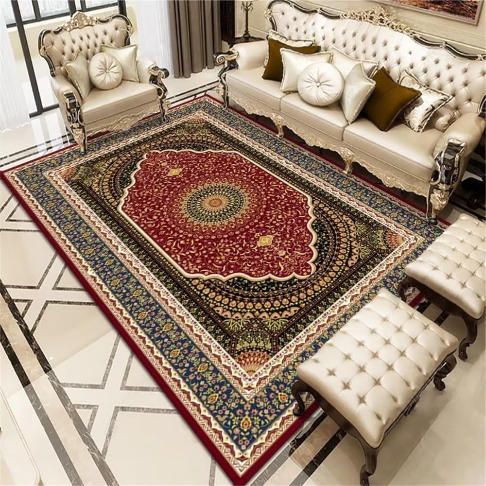 Tapis antidérapant 180x250cm rouge pour sécuriser les sols glissants