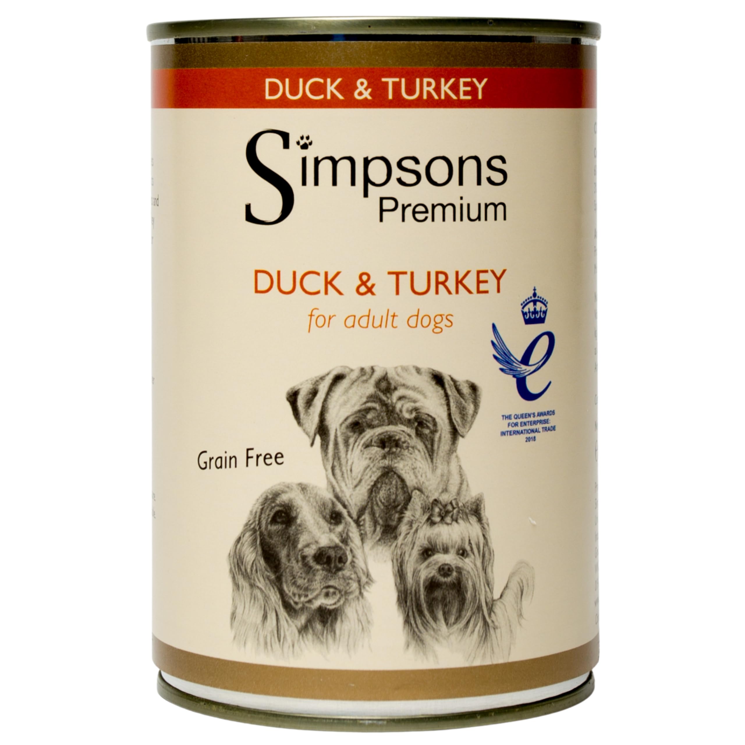 Simpsons Premium 6 x Organic Adult Duck & Turkey Casserole 400g