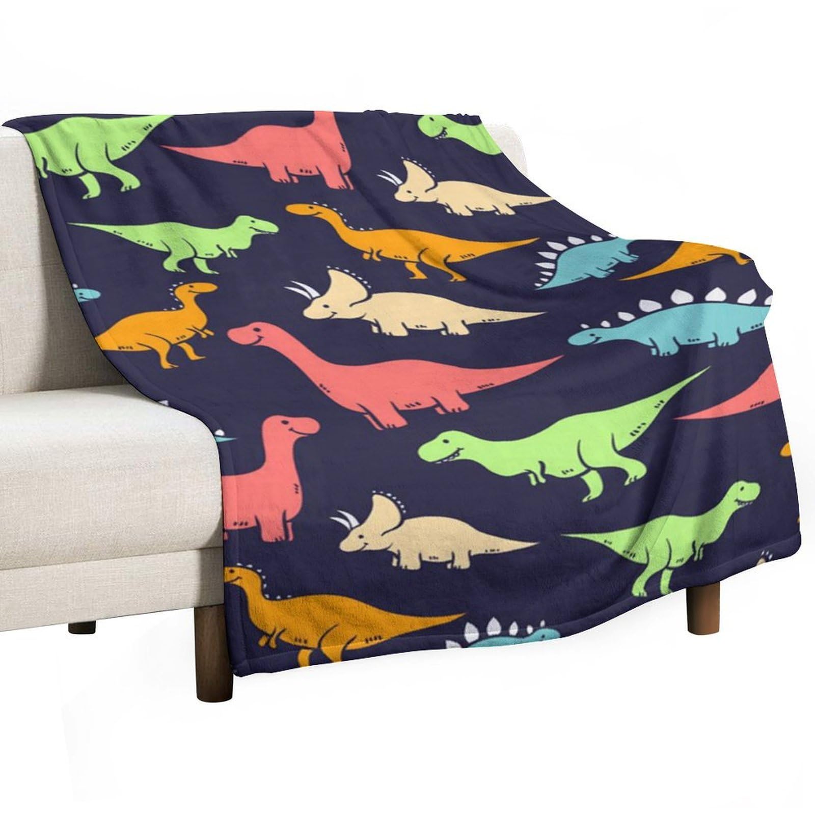 MHYRAC Flannel Blanket, Monster Dinosaur Throw Blanket for Couch Sofa Bed Office, Soft And Comfortable Without Pilling