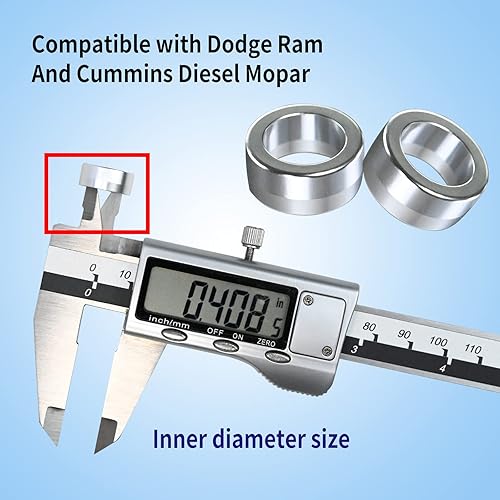 Miniatura 4 de 1 par de bujes de eje de dirección intermedios vástago de columna 6061-Billet aluminio 2003-2019 buje 1500/2500/3500/4500/5500, apto para Dodge Ram