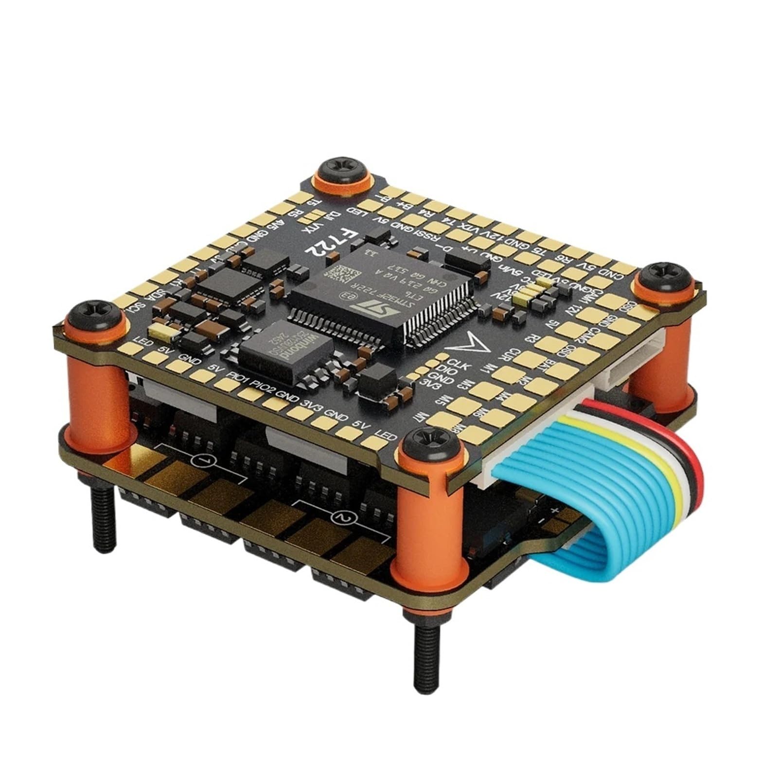Controller di volo F722 / F7 V3S Plus FC + 70A 4in1 BLheli_S ESC impila 30,5 *, mm for drone RC FPV Racer(F722 6S 55A Stack)