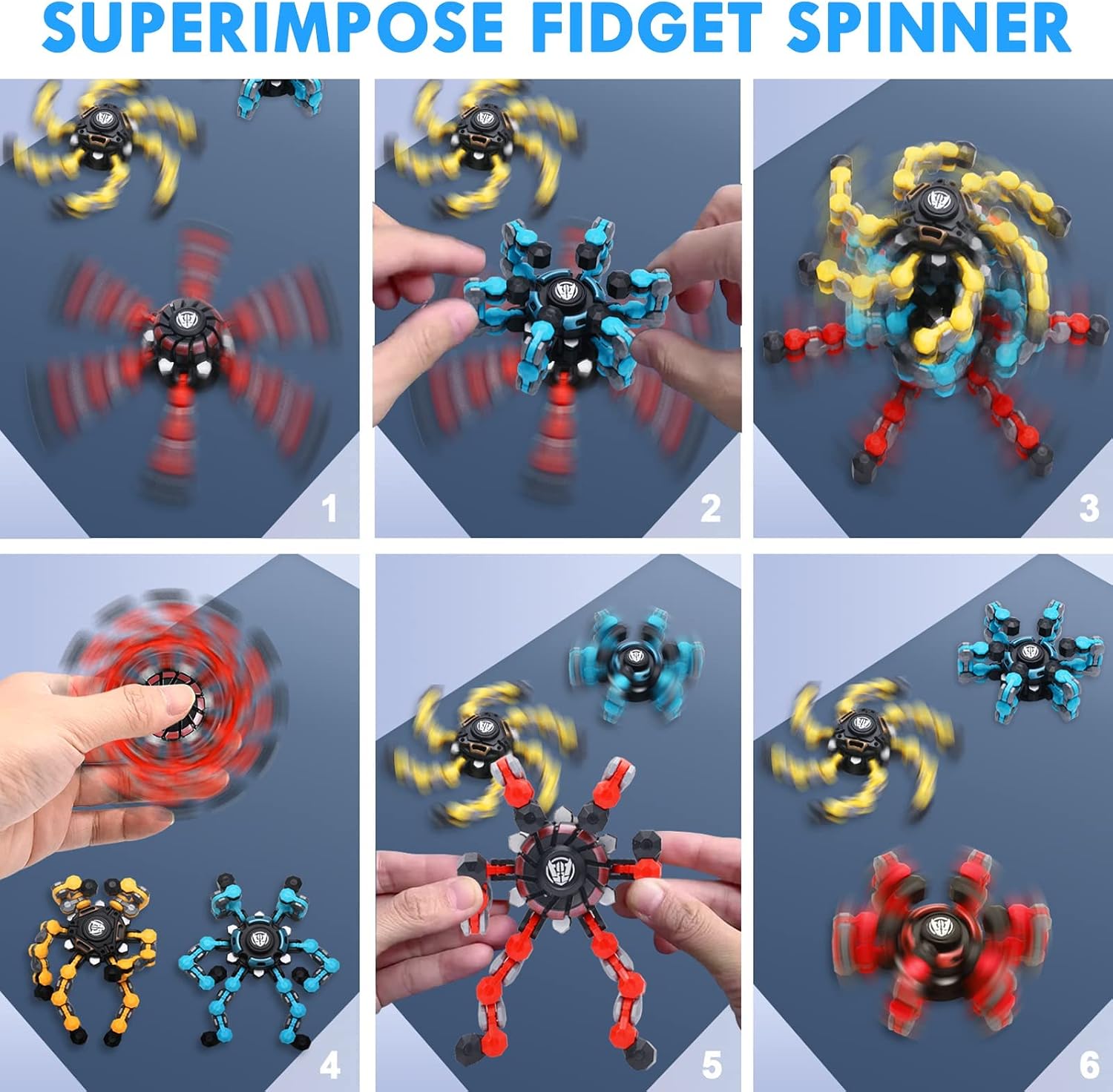 3pcs Transformable Fidget Spinner Toy - Image 4