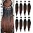 Braiding Hair Pre Stretched 24 Inch 8 Packs Ombre Braiding Hair Professional Soft Yaki Texture, Hot Water Setting Hair Extensions for Braids (24in,1B/30)