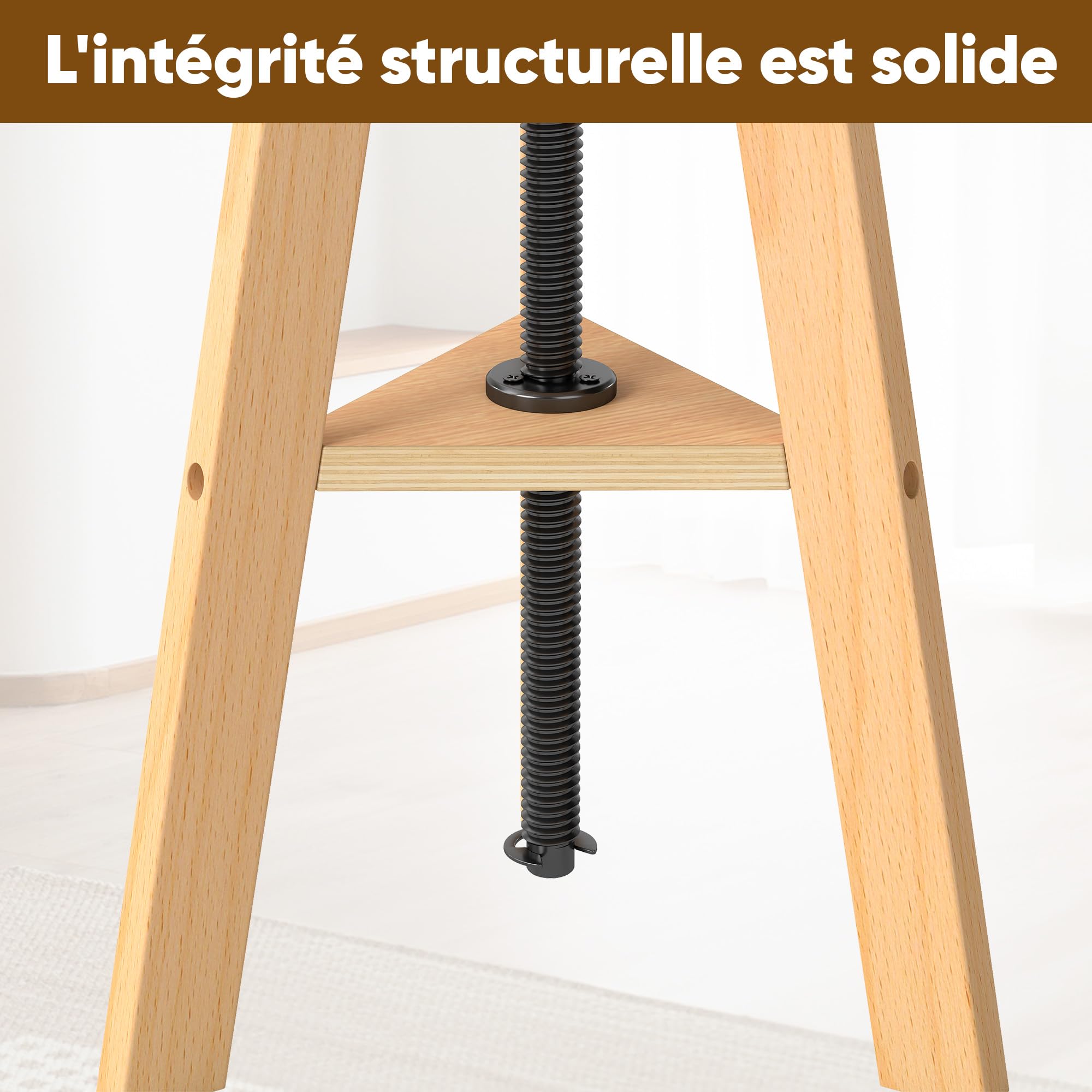 Tabouret Bois Hêtre Réglable en Hauteur 30 cm pour Artiste Dessin Studio Bar Cuisine