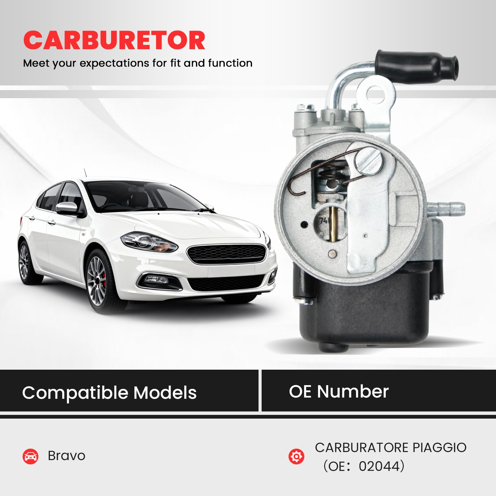 Attrezzo Carburatore Piaggio Ciao SHA 13 13 02044, compatibile con Piaggio Ciao/Bravo-Si