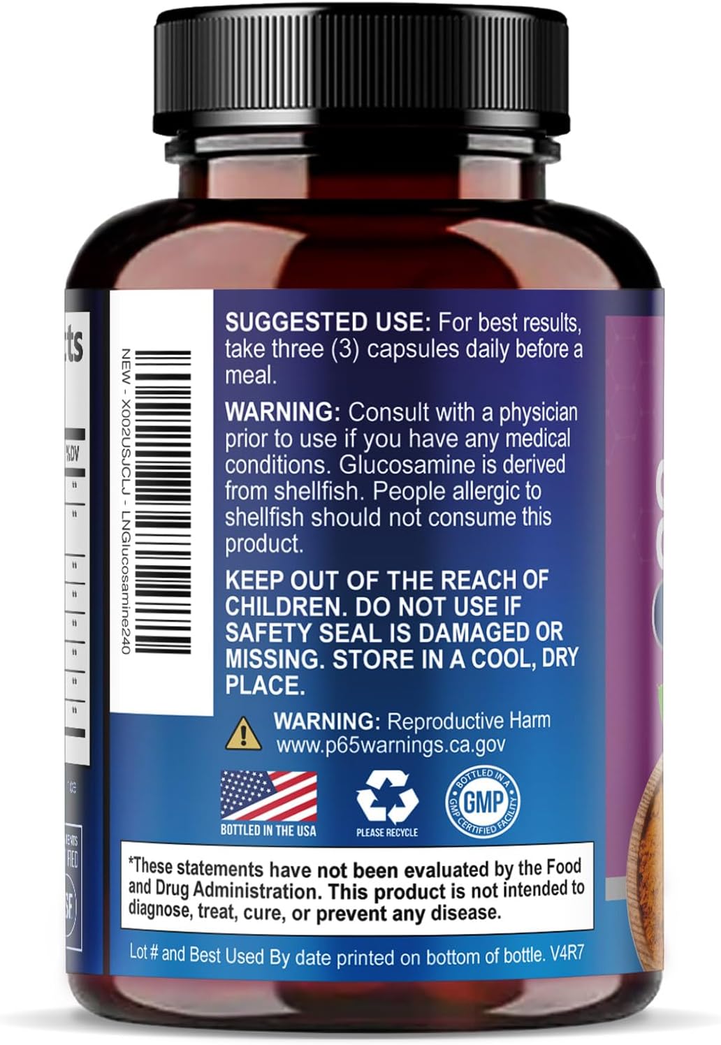 Glucosamine Chondroitin MSM Complex - 3X Strength Joint Support Supplement with Glucosamine Sulfate, Turmeric, Boswellia - For Cartilage, Mobility & Flexibility - Bottled in USA, 240 Capsules