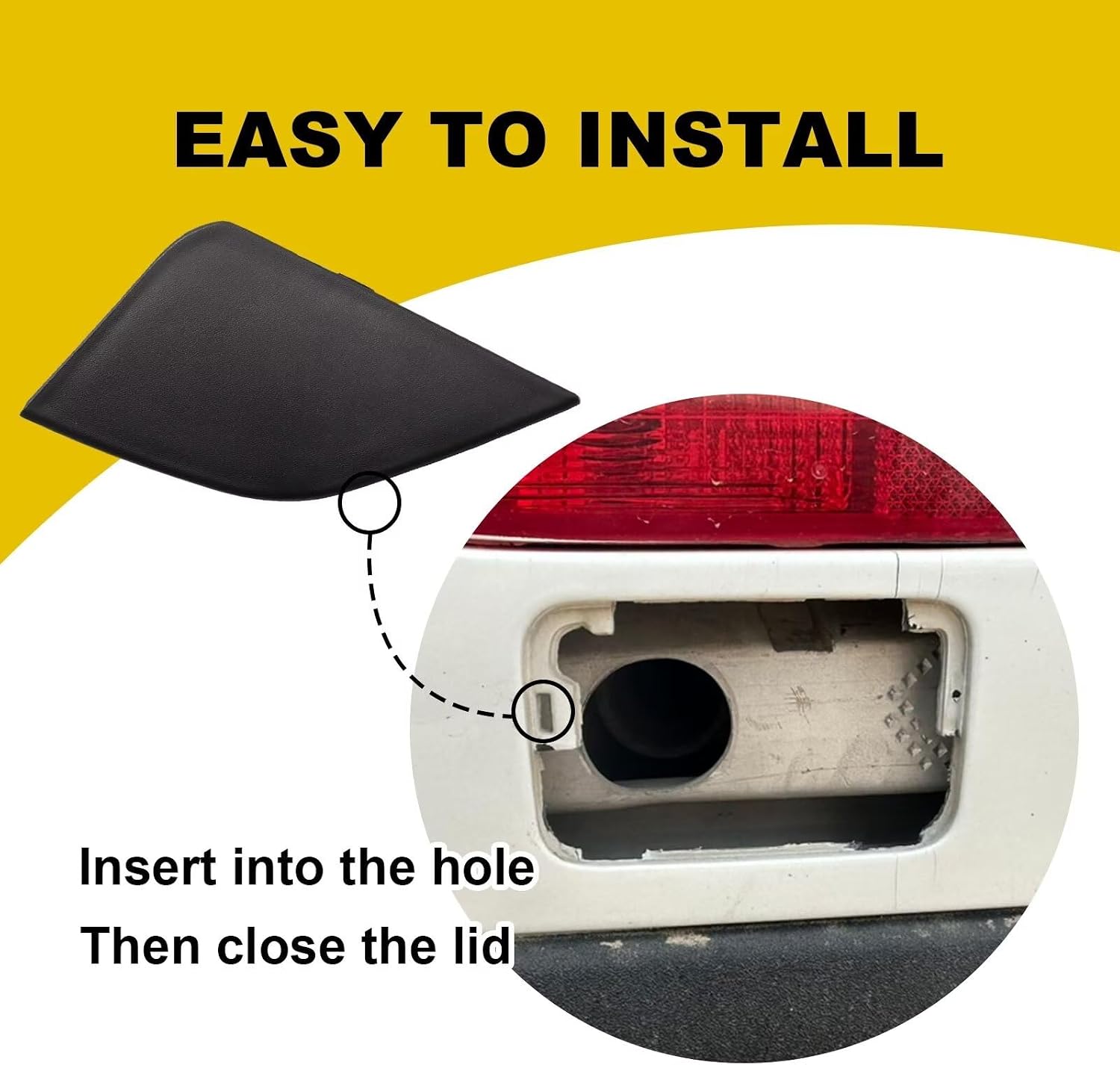 Car Front Bumper Tow Hook Cover Compatible with Toyota RAV4 2016 2017 2018 Trailer Cover Cap 532850R080 532860R080 Trailer Cover Towing Eye Cap Matte Black A Pair