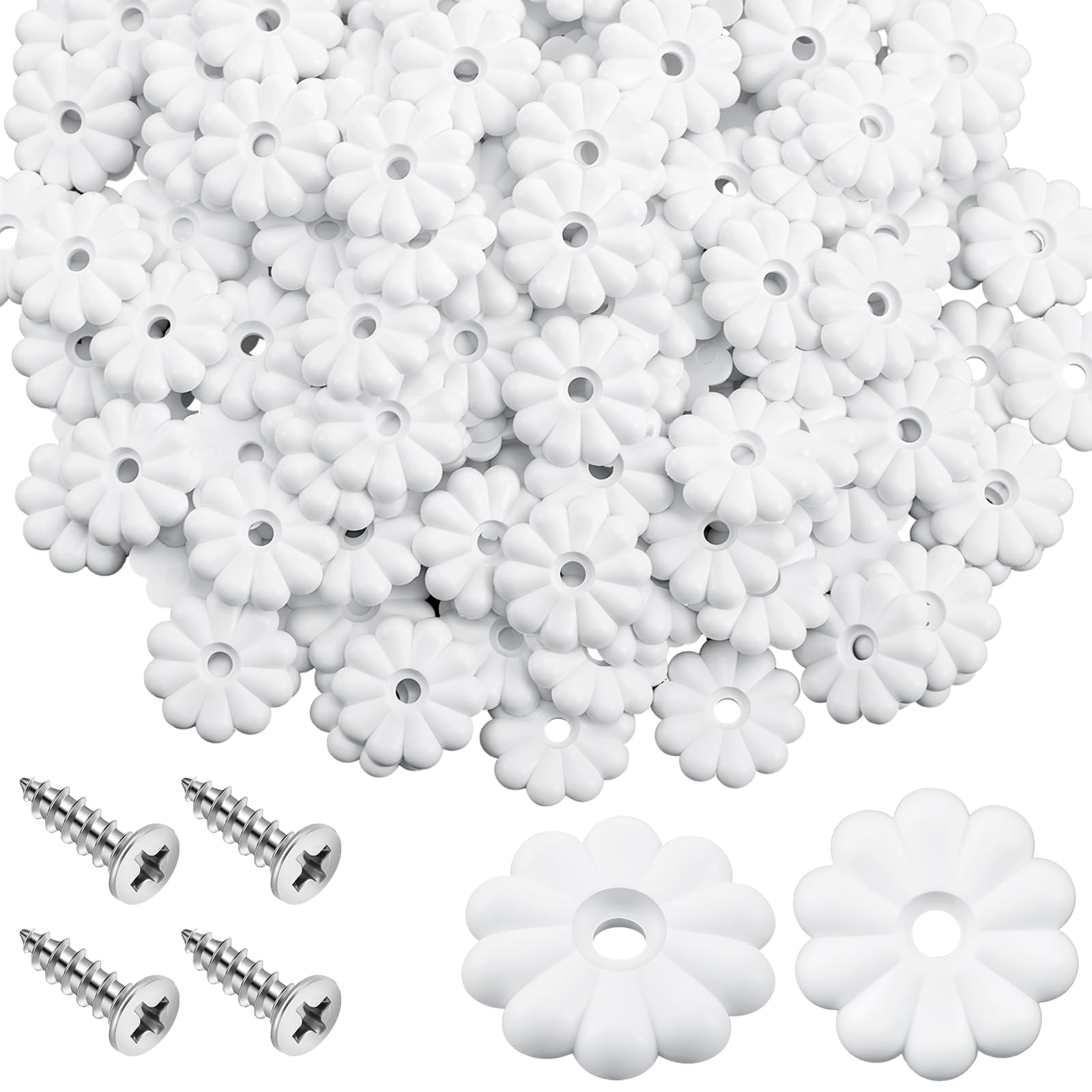 CroBlissful 30 Pack White Rosette Washers with Screw, Mobile RV Ceiling — Amazon image 9