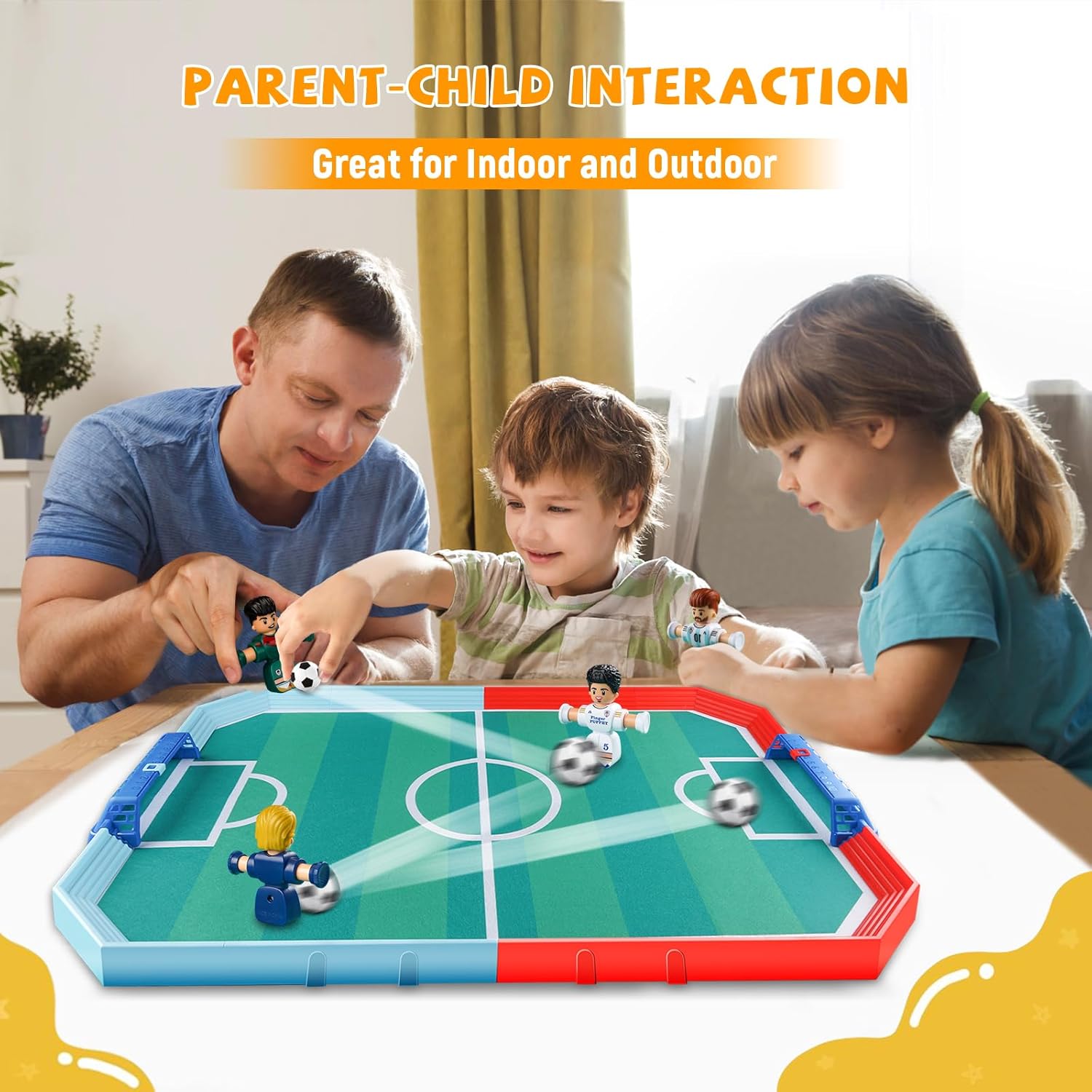 Soccer Board Game for Kids, Mini Foosball Table Toys with Figures- Interactive for 6 7 8-12 Year Old Boys Kids, Perfect Football Gifts for Indoor Home Party Playroom Family Travel