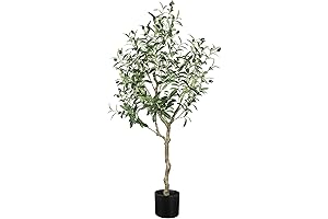 YOLEO Artificial Tall Fake Olive Tree 4FT Tall Faux Silk Plant for...