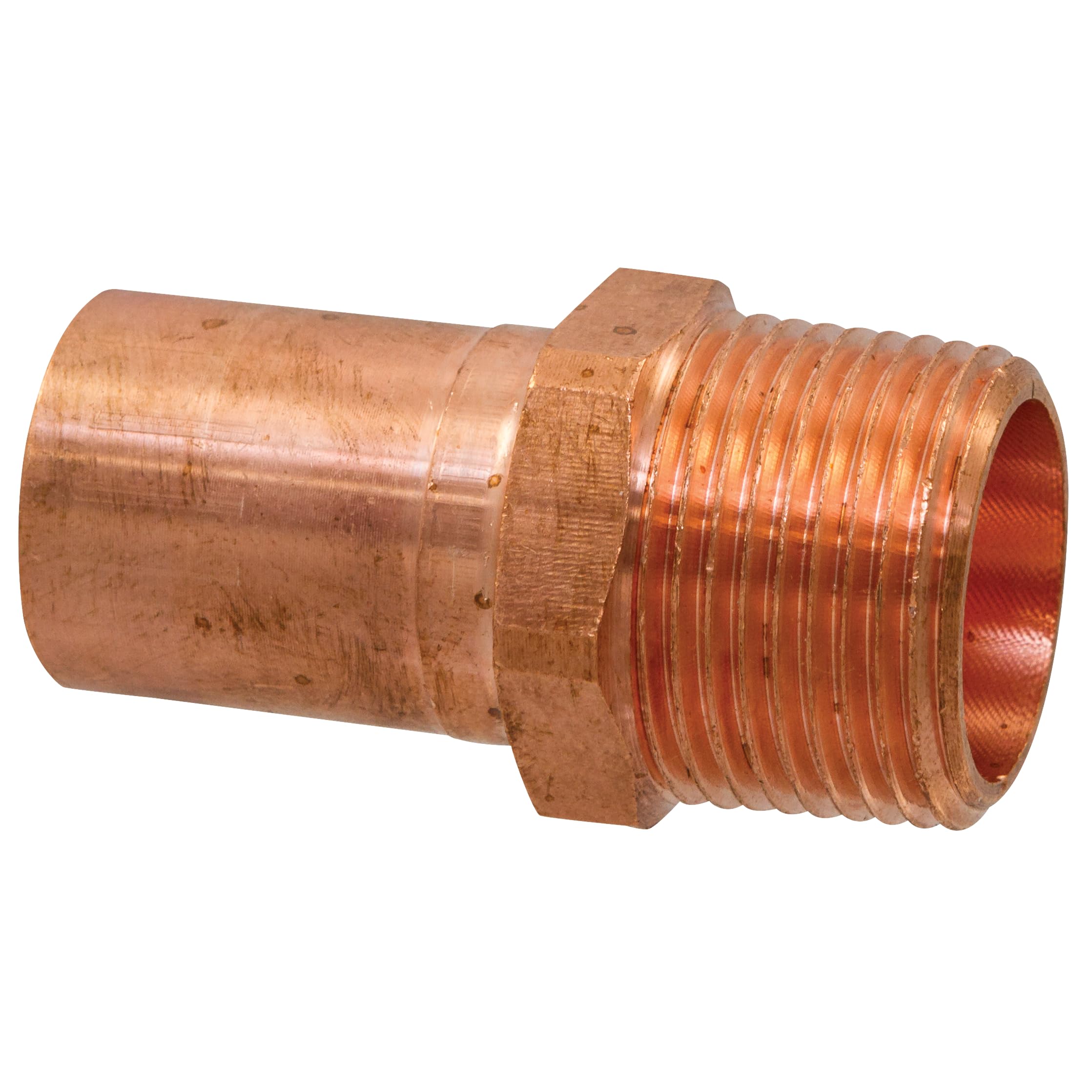 Raccord PC604-2R 1 x 3/4 FTG X M adaptateur Wrot anti-corrosion pour circuit de chauffage
