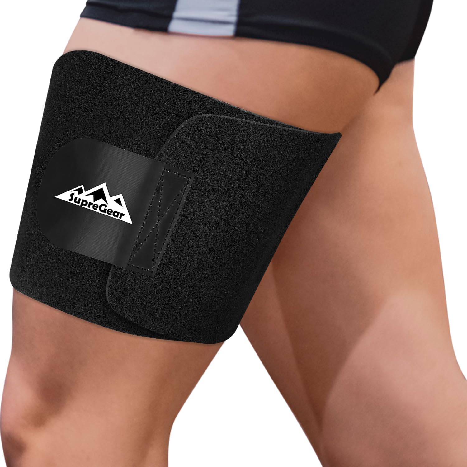 supregear Groin Wrap Brace, Adjustable Quadriceps Support and Thigh Brace for Women Men Hip, Groin, Hamstring, Joints, Arthritis, Pulled Muscles, Hip Pain, Black