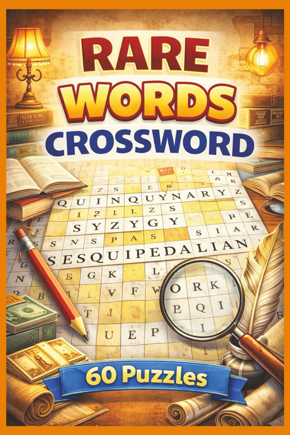 Rare Words English Crossword II: 60 Crossword Puzzles with Easy to Read Print About Rare Words, New Vocabulary, Uncommon Words and More | 6x9 Inches, ... (Word Search & Crosswords for Fun Learning)