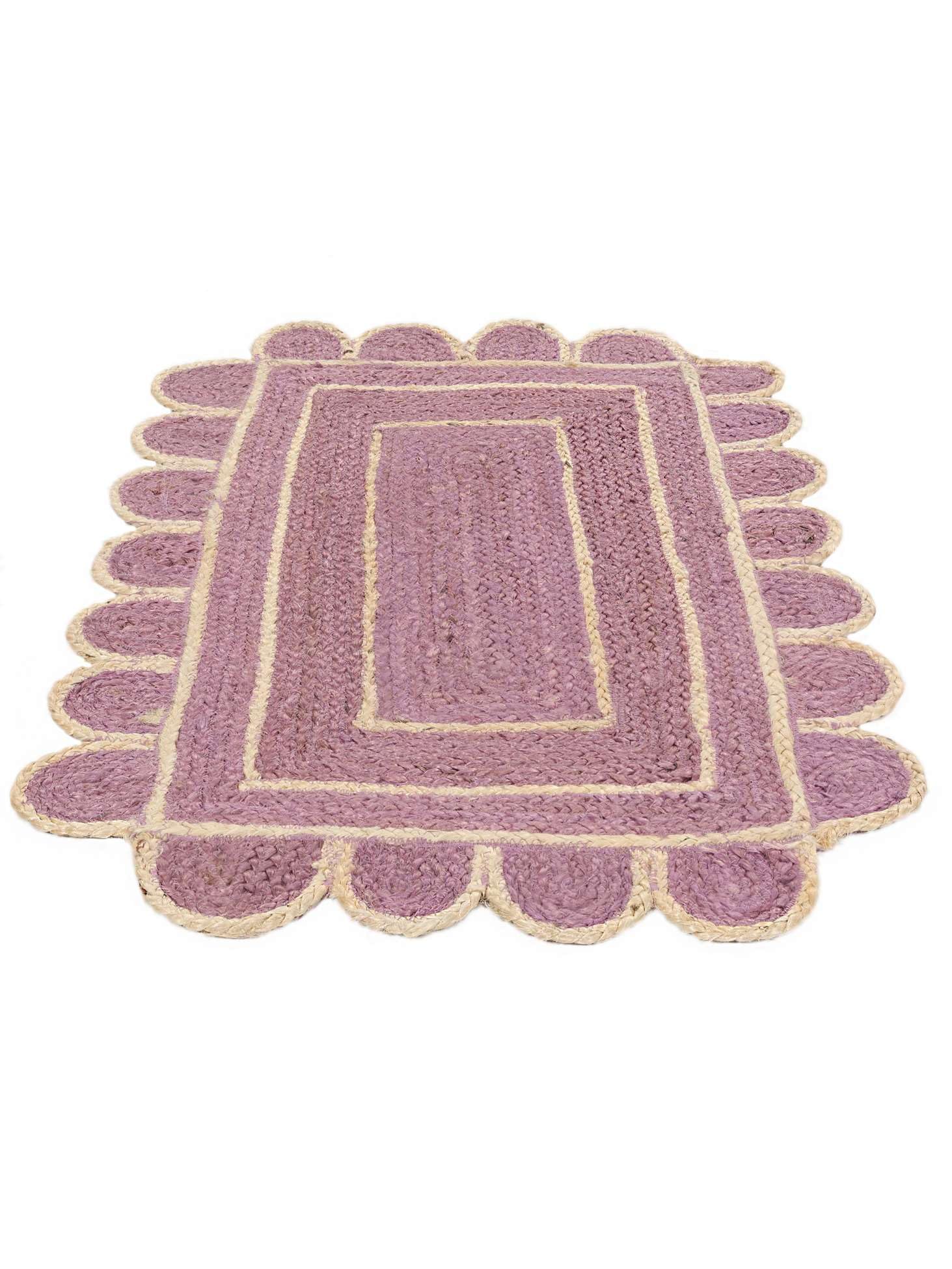 RugVista MIA Felpudo, 60 x 90 cm, Violeta/Blanco