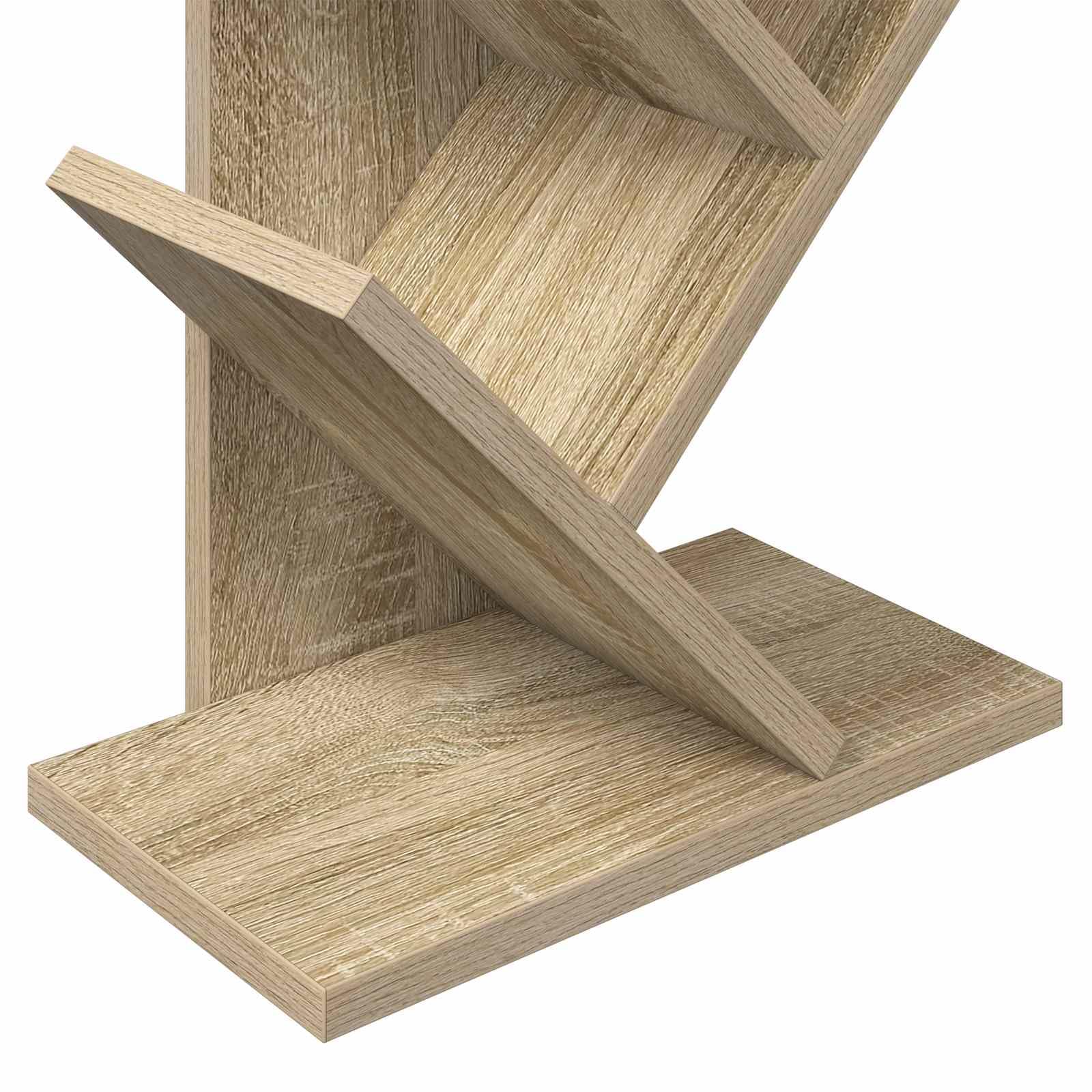 Scaffale a 6 ripiani, in legno, 30 x 18 x 100 cm, per soggiorno, camera da letto, ufficio, cameretta dei bambini, salvaspazio, stabile, versatile, decorazione, organizzatore, scaffale