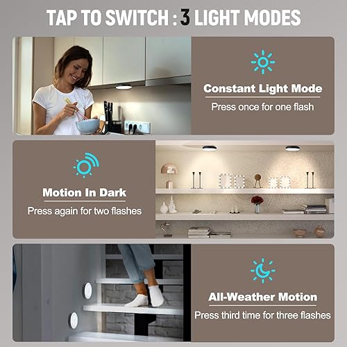 Miniatura 3 de Luz Nocturna con Sensor de Movimiento Paquete de 2 Luces LED Nocturnas, Sensor de Movimiento del Atardecer al Amanecer para Dormitorio, Baño,