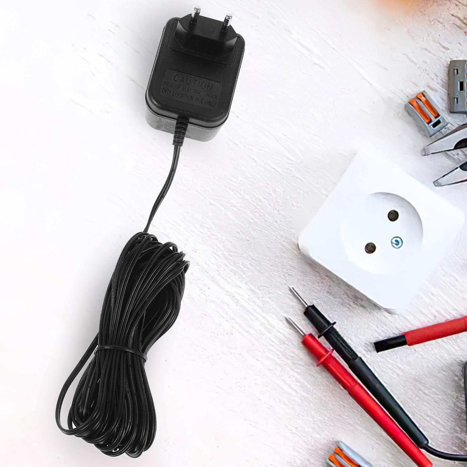 Adaptador de Corriente de Plástico 24v500mah para Timbre Vídeo Cable Largo Compatible Sistemas de Timbre para Uso Hogar