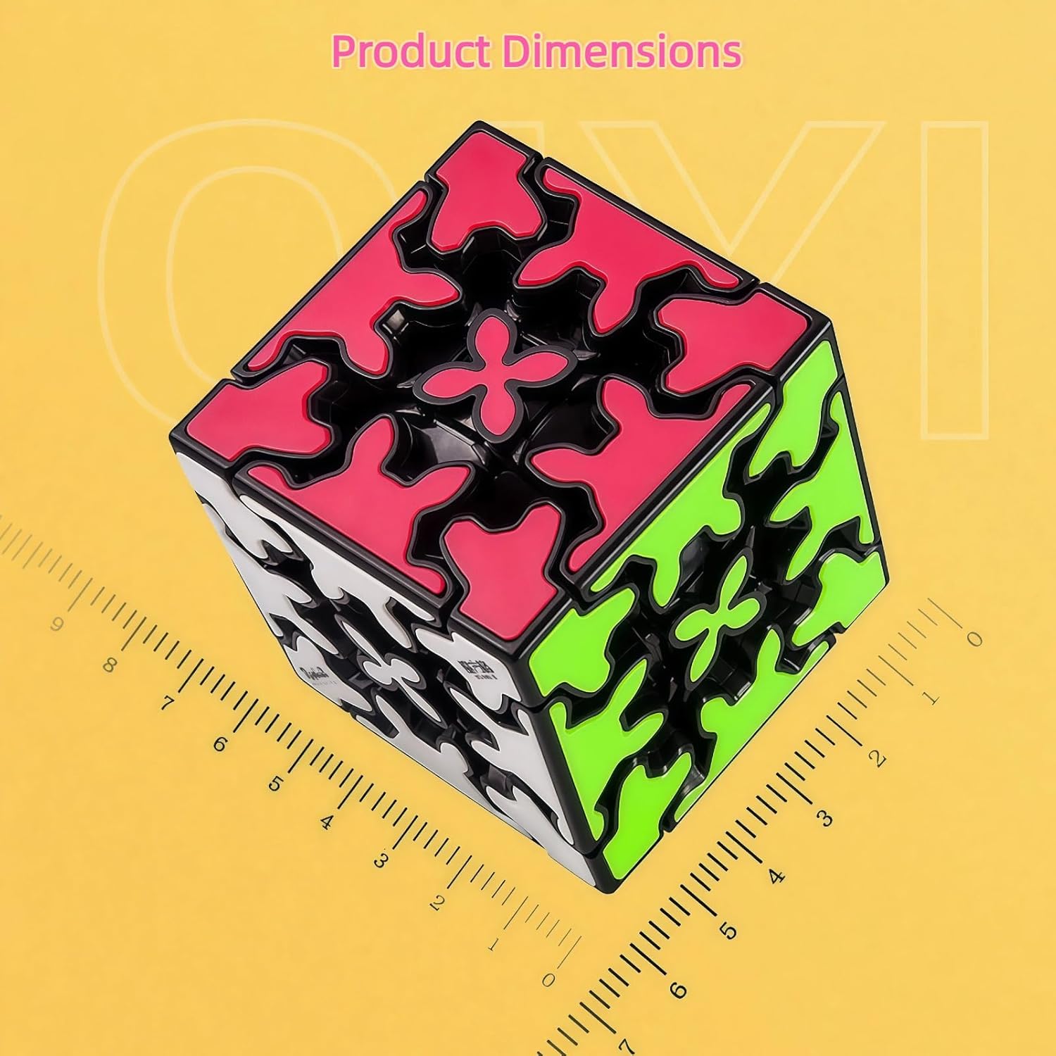 AI-YUN 3x3 Speed Cube, 3x3 Gear Cube, Smooth Turning 3x3x3 Gear Cube Puzzles Toys, Brain Teasers