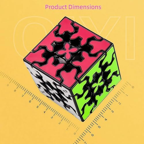 Miniatura 7 de AI-YUN Cubo de velocidad 3x3, cubo de engranajes 3x3, giro suave 3x3x3 rompecabezas de cubo de engranajes, rompecabezas de juguetes para el cerebro