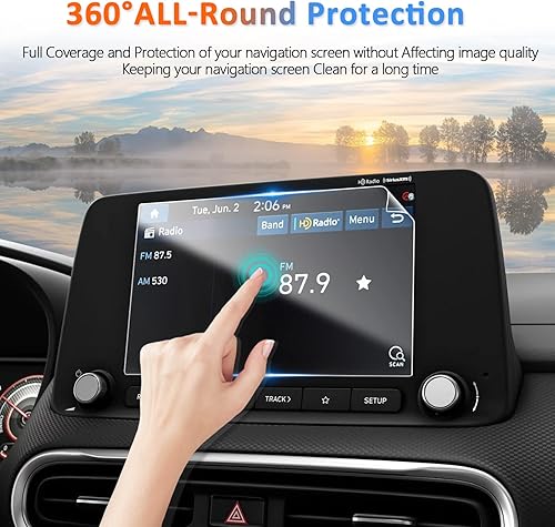 Miniatura 2 de CDEFG Protector de pantalla para Hyundai Kona 2022 2023 (SE, SEL) / Kona EV pantalla táctil estándar de 8 pulgadas, pantalla de radios de navegación