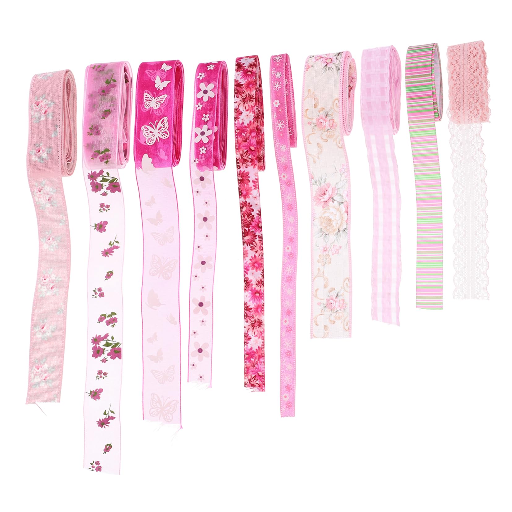 OSALADI 4 Sätze Geschenkbänder Mit Blumenmuster Schneidbares Dekorationsband Für Diy Festliche Und Bastelprojekte Für Hochzeiten Und Feiern 10 Stück * 4