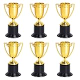 ZZYFGH Mini Trophies, 4 Inch Mini Gold Award Trophy Cup, Plastic Gold Award Trophy Cups, Golden Award Trophy Cups Set for Sports, Party Favors, Tournaments, Competitions