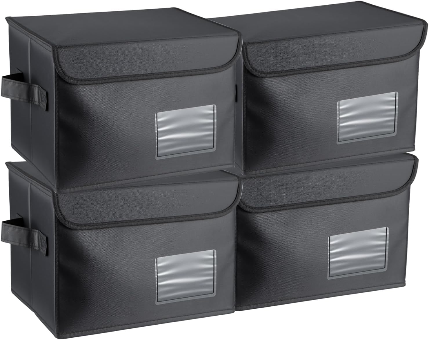 LN COZY CORNER 4PCS Vinyl Record Storage Box Holds 60 7-Inch Records ...