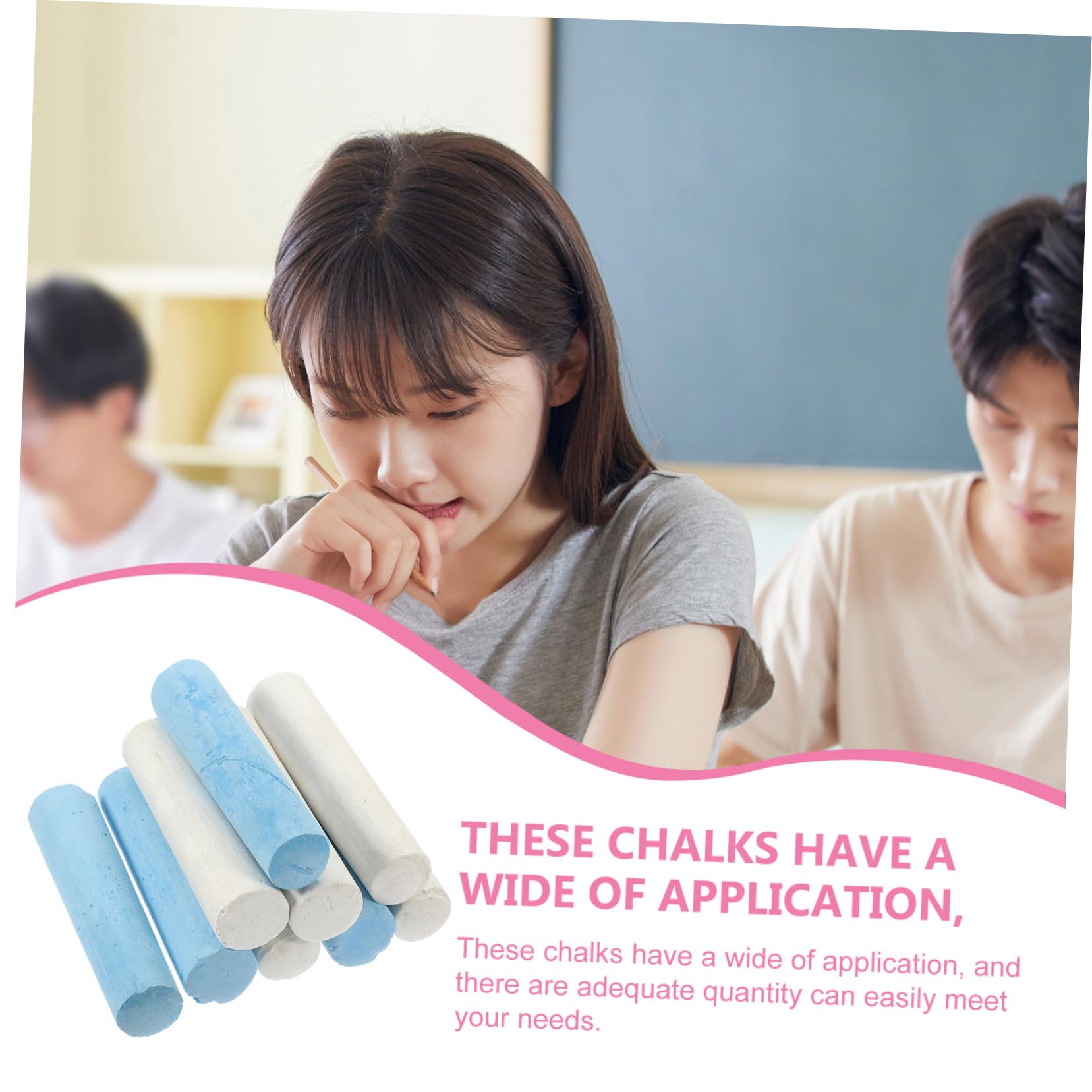 Yardwe 40 Pezzi Chunky Chalk per Polvere Resistentper Disegni su Marciapiede e Lavagna per Feste e Attività