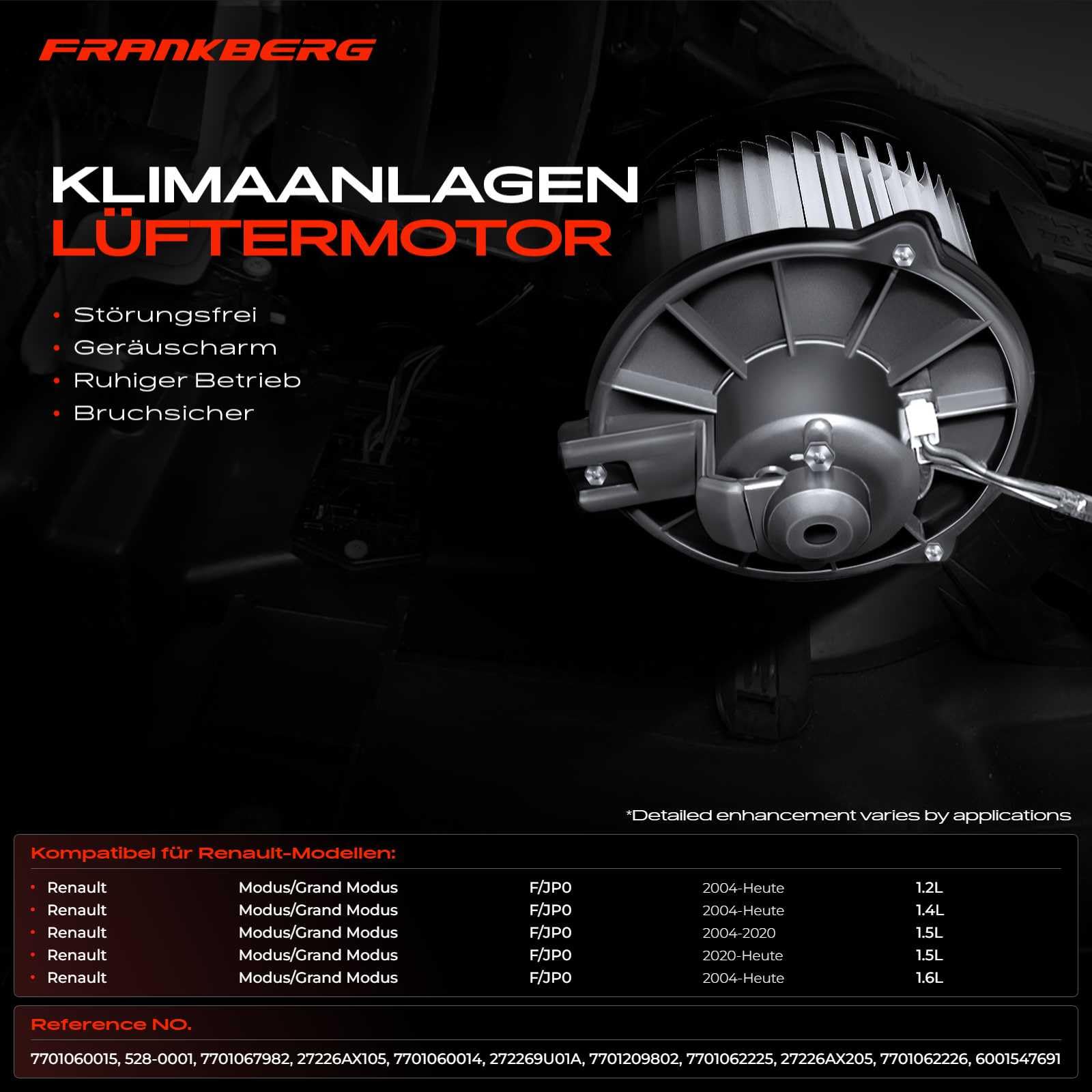 Frankberg Heizungsgebläse Gebläsemotor 7701060015