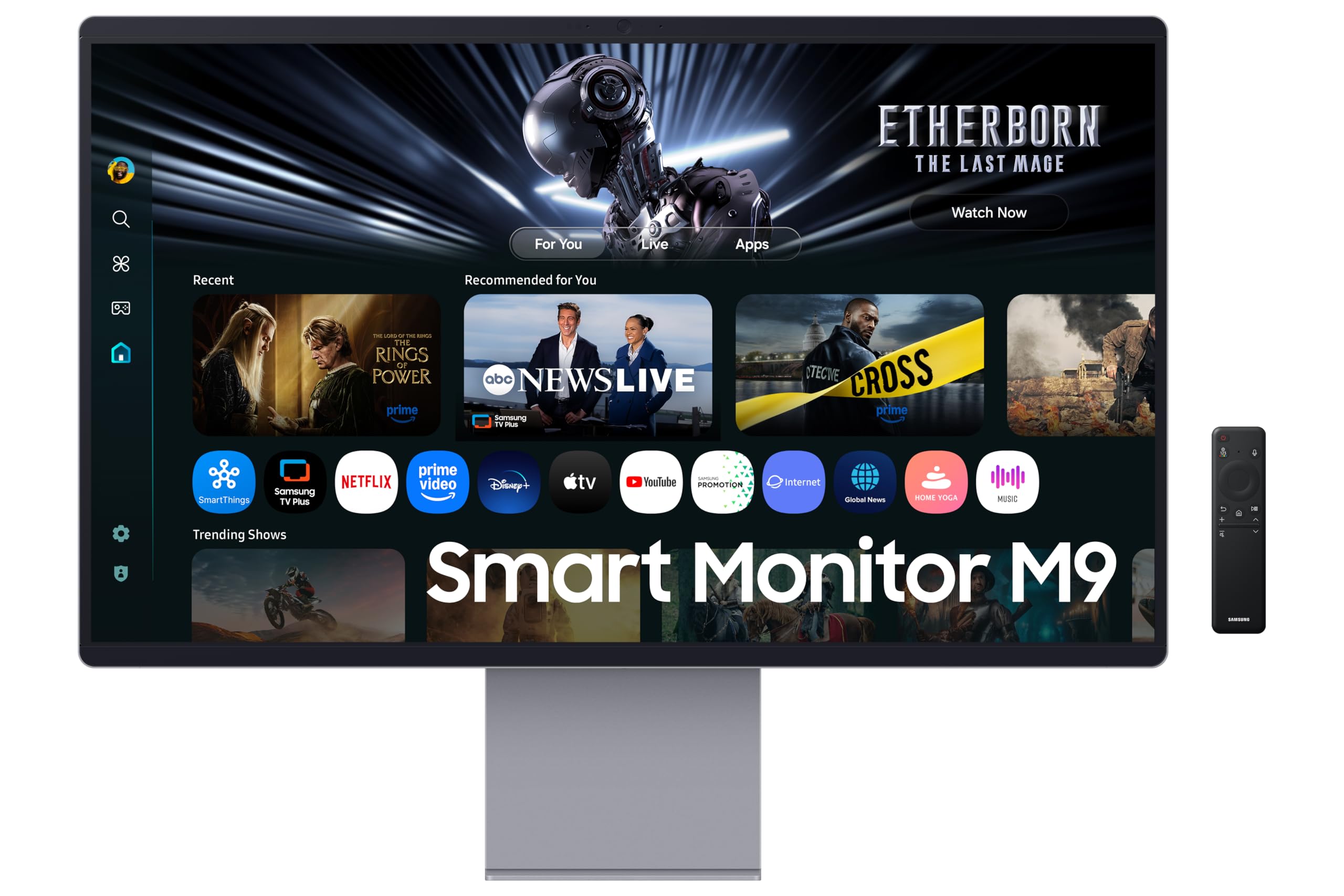 SAMSUNG 32-Inch 4K QD-OLED M9 Series Computer Monitor with 165 Hz, 0.03 ms Response time, Smart TV Apps, 4k Built-in Camera, Samsung Vison AI (LS32FM900SNXZA) - [Canada Version](2025)