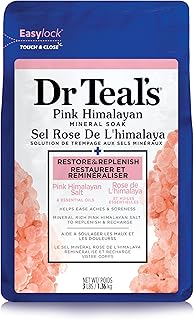 Dr Teal's Epsom Salt Magnesium Soak, Restore & Replenish with Pink Himalayan Salt, 3 lbs