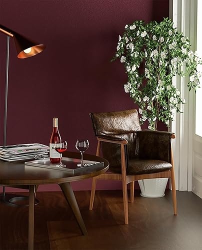 Miniatura 369 de Dimoon 236''x17.7'' White Thicken Peel and Stick Wallpaper Contact Paper Modern Self Adhesive Wall Paper Removable Renter Friendly Textured Solid