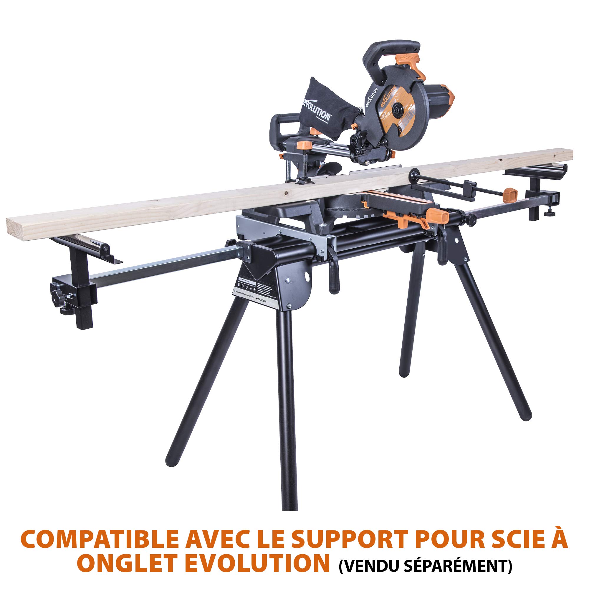 Evolution Power Tools Scie à Onglet Coulissante 300 mm Coupe Multi-Matériaux Lame Incluse 210mm R210SMS-300+