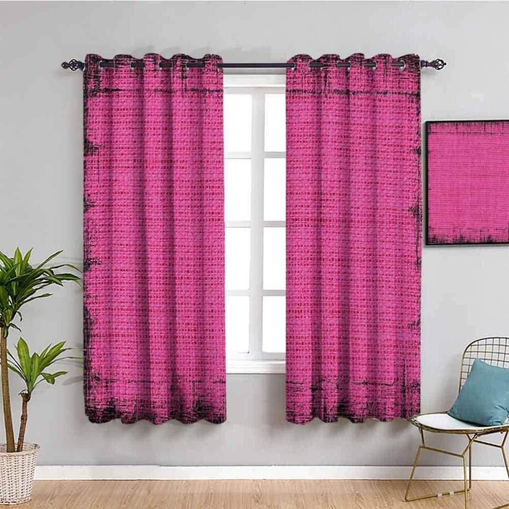 CYCMACO 100% Tende Oscuranti 2 Pezzi, 140x280cm, Effetto Lino, Tende Termiche Isolanti Per Interni, Tende Fonoassorbenti Con Anelli, Tenda Camera Da Letto, Per Soggiorn, Bordeaux