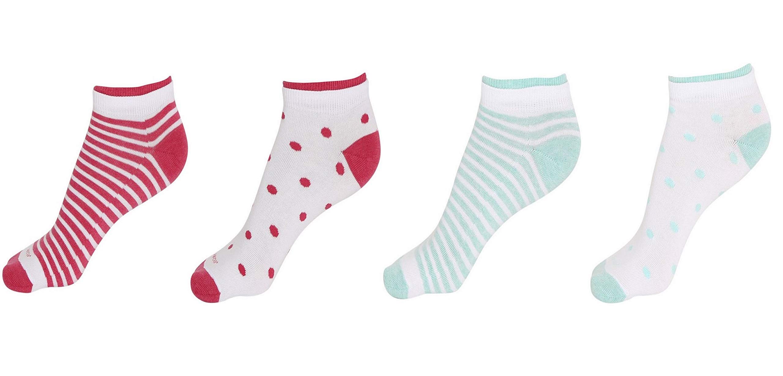 Women's No-show Cotton Socks (Pack of 4) (Multicolored)-image-28