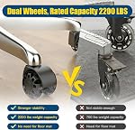 Office Chair Wheels Casters-Protection for Hardwood Floors and Carpet, Heavy Duty Silent Computer Chair Wheels with Standard Stem 7/16″* 7/8″(11mm*22mm),Office Chair Wheels Replacement (Black)