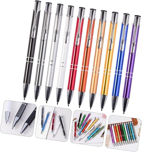 Vista 4 de Operitacx 10pcs bolígrafos retráctiles coloridos suministros de oficina para estudiantes experiencia de escritura suave