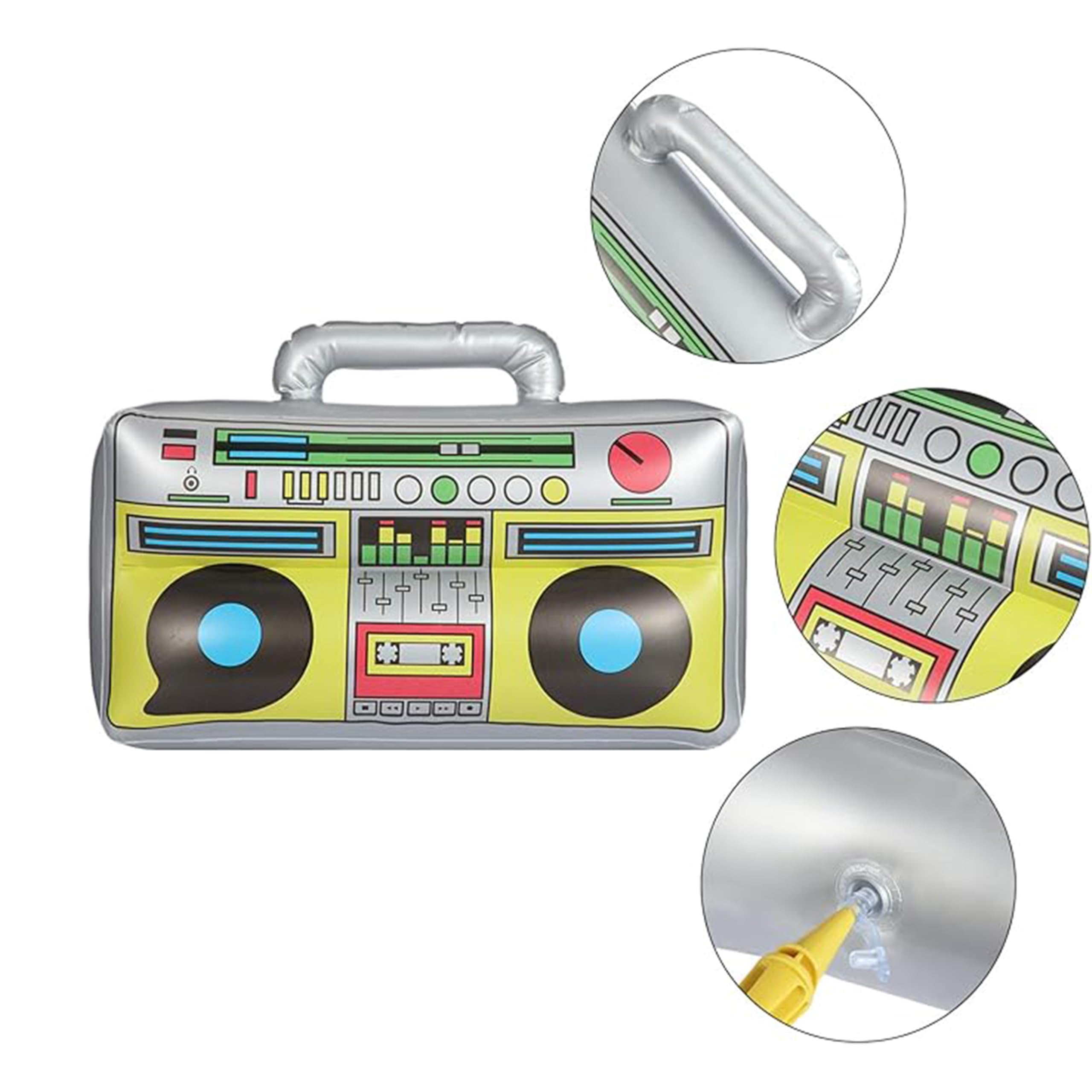 Boombox Gonflable Lecteur De Musique Jouet Aquatique Années 80 90 Accessoires Cosplay Halloween Multicolore